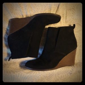 Size 9.5 black suede booties